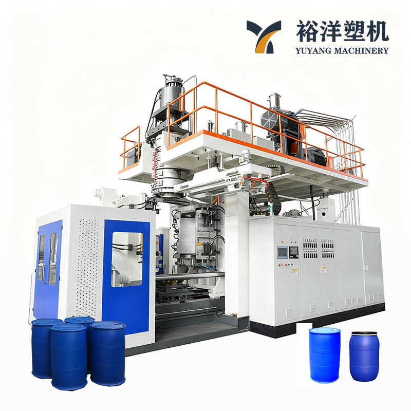 Maquinaria de pl&aacute;stico ecol&oacute;gica M&aacute;quina de moldeo por soplado de tambor de doble anillo en L de tres capas