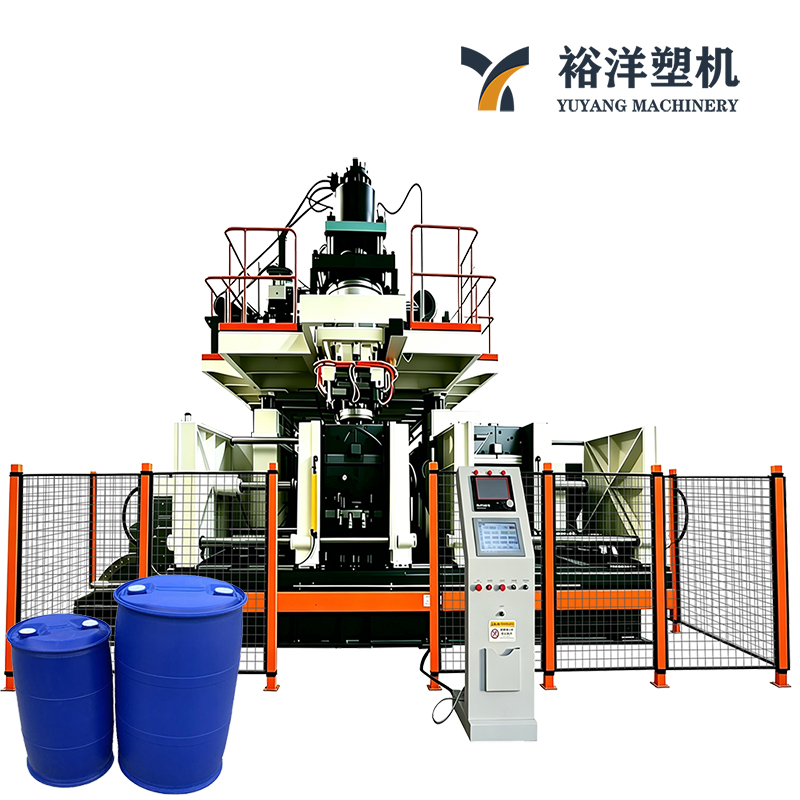 M&aacute;quina avanzada de moldeo por soplado de tambor de doble anillo en L, estaci&oacute;n dual, 220 L, 3 capas, para HDPE