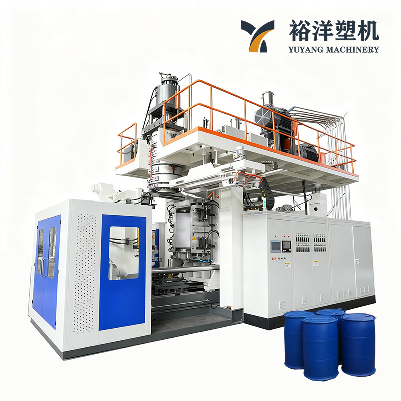 Maquinaria de pl&aacute;stico ecol&oacute;gica M&aacute;quina de moldeo por soplado de tambor de doble anillo en L de tres capas